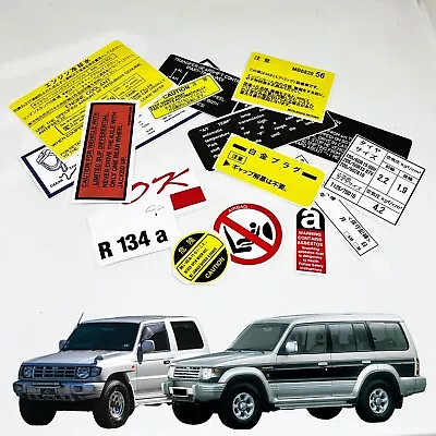 Mitsubishi Pajero Mk2 Montero Restoration Warning Caution Engine Stickers Label • $32