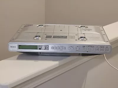 SONY Undermount CD Player Radio ICF CD553RM Voice Memo Clock Remote - TESTED • $31.50