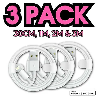 Fast Charger Sync USB Cable For Apple IPhone 5 6 7 8 X XS XR 11 12 13 Pro IPad • £5.99