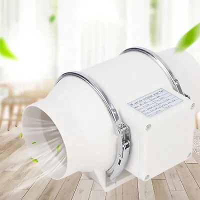 4 Inch Inline Duct Fan Tube Ventilation Fan Extractor Exhaust Blower 35W 220CFM • $38.95