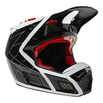 Fox Racing V3 RS Celz Red Black White MX ATV Helmet  Adult Large  • $400