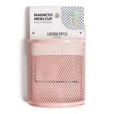 Locker Mesh Cup With Flat Bottom Sage Magnet Organizer PINK • £9.82