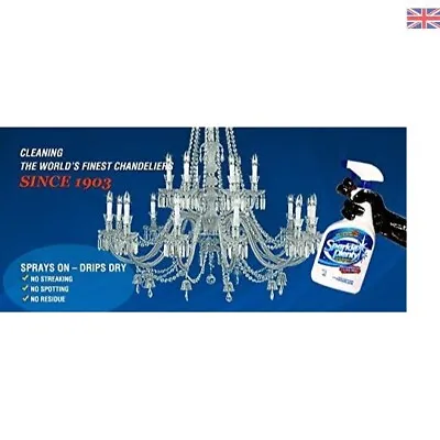 Crystal Chandelier Cleaner - Streak Free Environmentally Friendly - 32oz Spray • £36.99