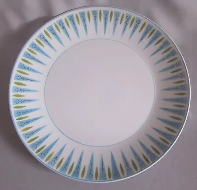 Chop Plate Round Platter Vtg Mikasa Blue Point Pattern Cera Stone MCM Vibe 12   • $19.50