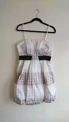 Cream Puffball Dress Summer Dress Cocktail Dress Party Dress BNWT Size 10 • £6.49