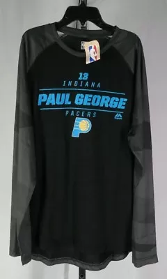 Majestic NBA Indiana Pacers Paul George Long Sleeve Shirt Size L TF • $14.79