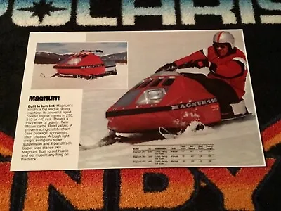 🏁 ‘76 RUPP MAGNUM Snowmobile Poster Vintage Sled  ((BUILT TO TURN LEFT)) • $21.88