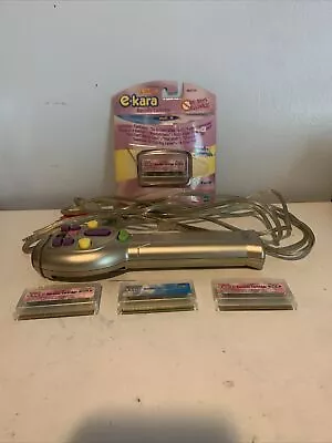 2001 E-KARA Real Karaoke Plugs Into TV Includes Song Cartridge & Microphone Lot • $18