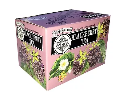 Mlesna Blackberry Flavored Pure Ceylon Tea 25 Bags 50g (1.76oz) • $9.90