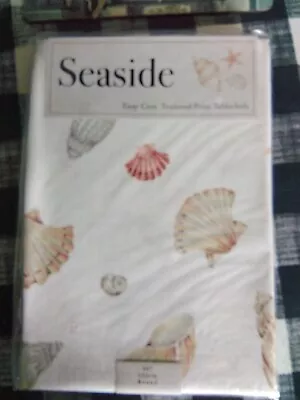$12.99 • Buy 60  Round Tablecloth Indoor/out Seashells Luau Tropical