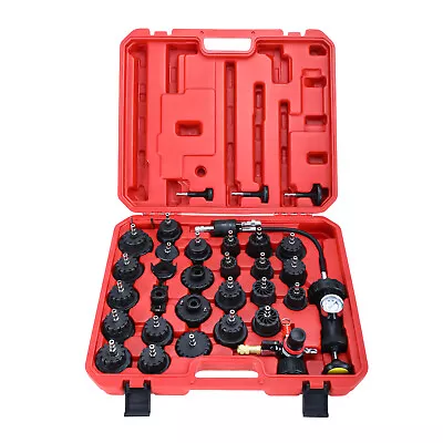 $89.30 • Buy 33PCS Radiator Pressure Tester Kit Coolant Vacuum Type Cooling System Adapters