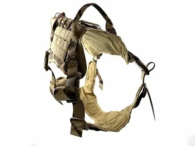 Tactical Dog Harness Military No-Pull Adjustable Training Vest & Leash SWIZZPETS • £12.99