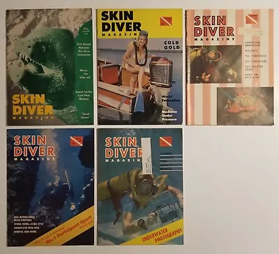 Five Issues Of 1959 Skin Diver Magazine January March August September December • $95