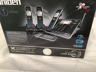 Uniden Xdect 8355+2 Digital Cordless Phone Bluetooth Power Failure Backup • $80