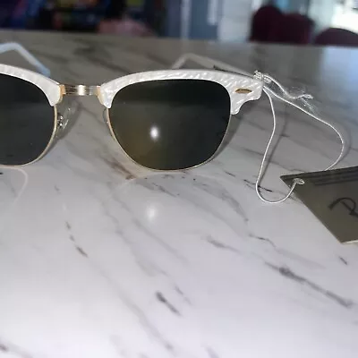 Vintage B&L Ray Ban Bausch & Lomb G15 Gray White Clubmaster W0388 • $150