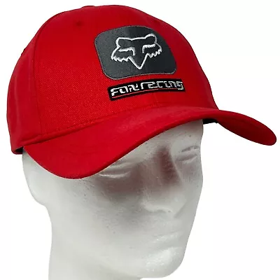 Fox Racing Inc Hat Red MX MTB Motocross Dirt Bike Baseball Cap Flexfit Medium • $29.24