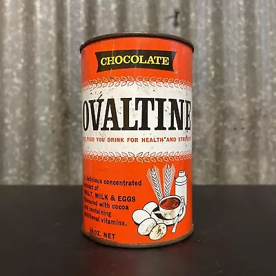 VINTAGE OVALTINE 14oz TONIC FOOD DRINK TIN • $27.60