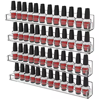 Nail Polish Organizer Wall Mounted4 Pack Nail Polish Rack Display 48 Bottles • $19.47