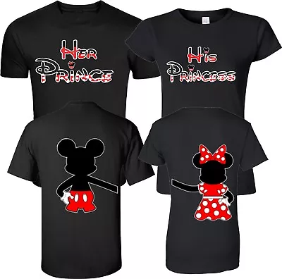 Mickey And Minnie  Prince And Princess Couple Matching Funny Cute T-Shirts • $12.99