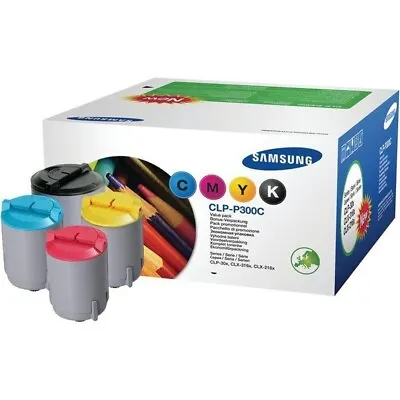 Genuine Samsung Clp-p300c Toner Pack Cmyk. Clp-300 Clx-2160 Clx-3160 Unopened • £49.95