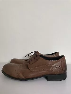 Camel Active Brown Leather Shoes Size 9 Lace Ups Men's • £10