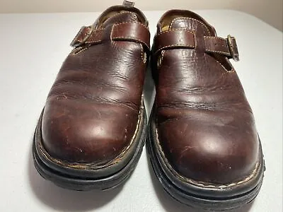 Born Brown Leather Buckle Slip-on Casual Loafer Mules B6297 Men 10.5/44.5 Hippie • $24