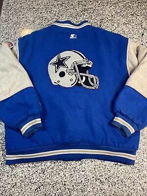 Dallas Cowboys Throwback Wool Starter Jacket XL Coat Vintage NFL • $139.88