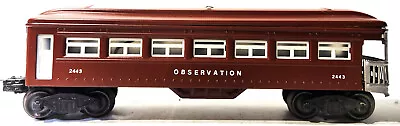 Lionel O Gauge Trains Observation Car # 2443 / J4 • $9.99