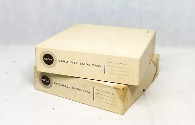 Lot Of 2 Kodak 80 SLIDE Carousel Slide Projector Trays Vintage 70's SLIDE TRAYS • $24.99