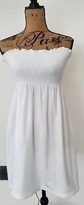 LA BLANCA By Rod Beattie Beach Coverup Dress Size M White • $21.99