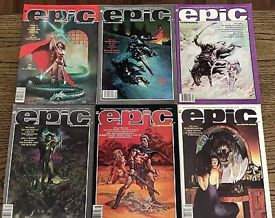 Epic Illustrated - 6 Magazine Lot -Corbin Bode Starlin Veich & More • $30