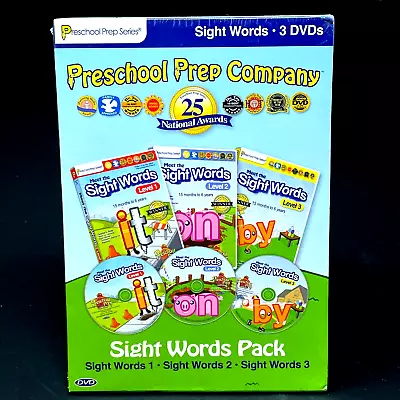 Meet The Sight Words Pack Preschool Prep Company 3 DVDs Set - Sealed - New • $11.21