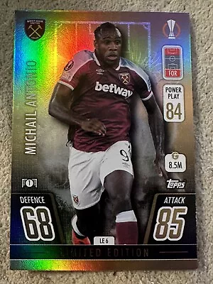 2021-22 Topps Match Attax Michail Antonio Limited Edition Gold #LE6 • $3.95