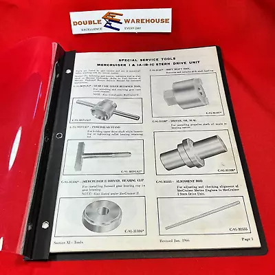 1964-1966 Mercry 90-34232 MerCruiser Manual: Section 11 - Special Service Tools • $14.99