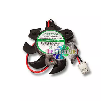 Video Card Replacement Fan 50mm X 10mm For Round Frame Evercool VC-EC5010M12S-B  • $12.89