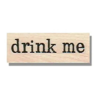 Drink Me Rubber Stamp Alice In Wonderland Bottle Eat Me Mad Hatter Tea Party • $7.50