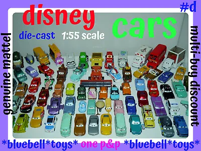 Disney Cars Die-Cast Cars 1:55 Scale Genuine Mattel Multi-auction One P&P  _D • £9.99