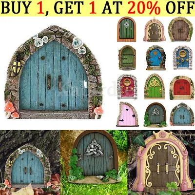 Mini Fairy Garden Door Mini Garden Door Wooden Elf Door Embellishments Wooden • £3.25