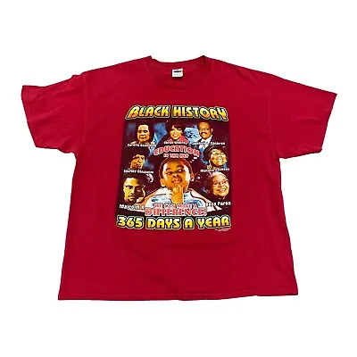 Vintage Black History Month Double Sided T Shirt Mens 2XL MLK Oprah Malcolm X • $24.99