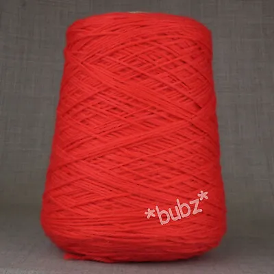£15.95 • Buy BRITISH SOFT PURE WOOL DOUBLE KNITTING YARN 400g CONE STRAWBERRY RED DK KNIT