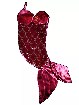 Fuchsia Sequin Mermaid Tail Christmas Holiday Stocking New • $8.90