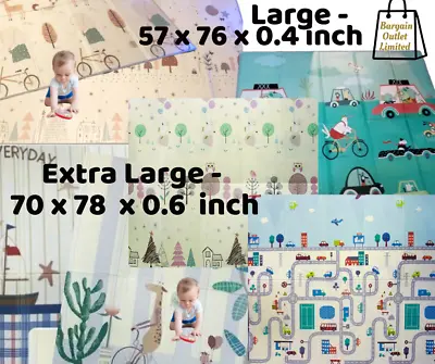 £29.99 • Buy Baby Folding Playmat Foam Reversible L And XL Crawl Mat  Baby Toddler Foam