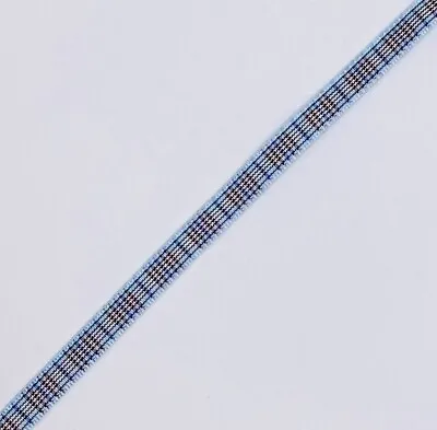 Blueberry (Blue) Tartan Ribbon~7mm/10mm/15mm/25mm~Choice Of Length~Free Postage • £2.70