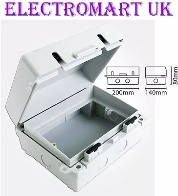 £14.90 • Buy Outdoor Waterproof Garden 2 Gang Double Socket Box Enclosure Ip65 Lockable