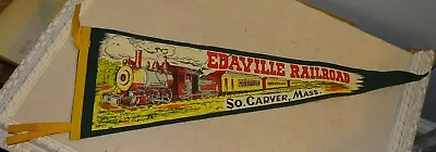 Edaville Railroad So. Carver Mass. Felt Pennant (26  With Streamers 29 ) • $50