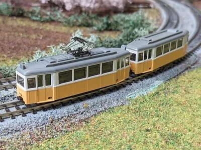 KATO Tram Urban Motorized Yellow + Trailer Used IN Italy Scale N 1/160 • £79.04