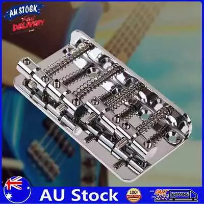 AU Chrome Vintage Style Bridge For Fender Jazz Bass Guitar 4-String With 4 Scr • $10.98