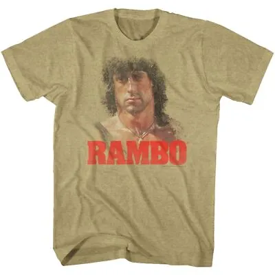 Rambo Grunge Rambo Khaki Heather Movie Shirt • $23.50