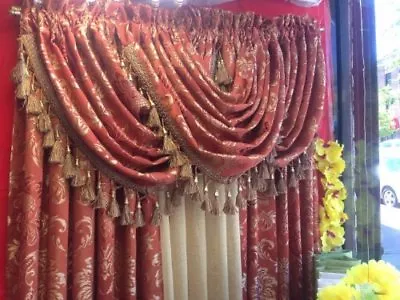 $10 • Buy Empire Home Traditional Jacquard Olivia Window Curtain Panel/ Valance Rust/Gold