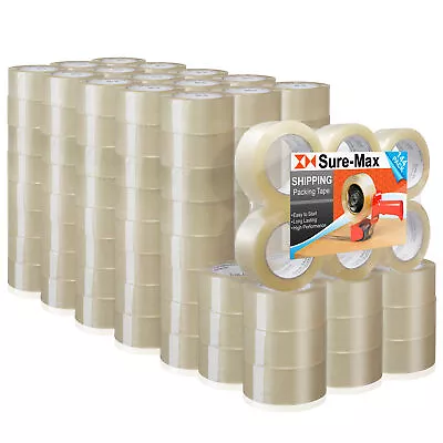 144 Rolls Carton Sealing Clear Packing Tape Box Shipping - 2 Mil 2  X 110 Yards • $189.99